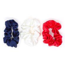 Laden Sie das Bild in den Galerie-Viewer, Blissy Haar-Scrunchies - Rot, Weiß, Blau